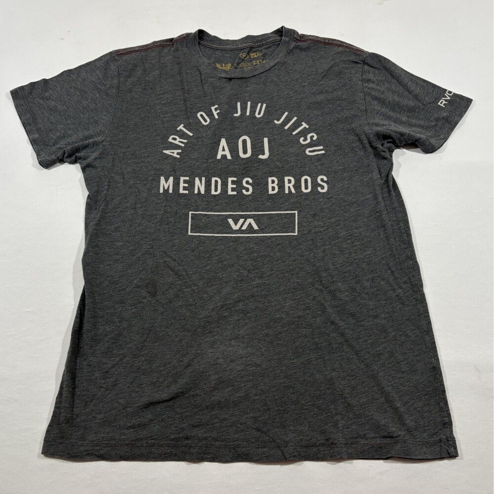AOJ Art Of Jiu Jitsu RVCA BJJ MMA Rare Crew Short Sleeve T-shirt Mendes Bros M